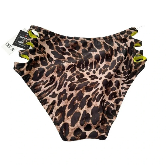 Bar III Women's Beach Cheetah Printed High Rise Bikini Bottoms Size S NWT - Picture 4 of 9